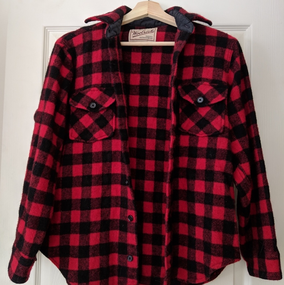 Vintage Woolrich wool shirt, size medium.